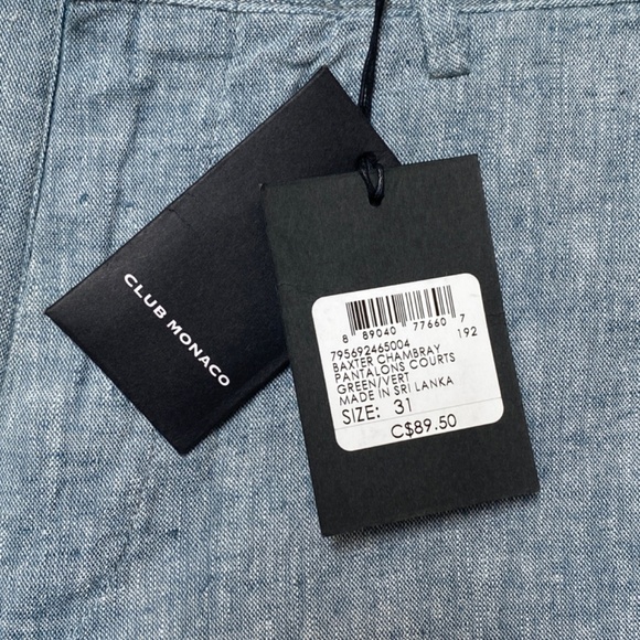 *Club Monaco* Baxter Chambray Linen 7" Shorts - Picture 10 of 13